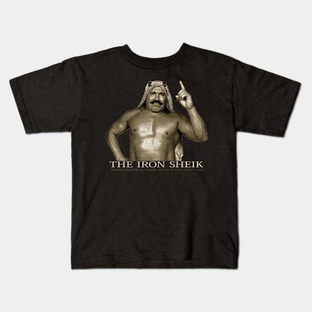 The Iron Sheik,Hossein Khosrow Ali Vaziri (March 15, 1942 – June 7, 2023) Kids T-Shirt by hany moon